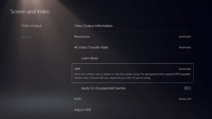 Taxa de atualização variável (VRR) chega à PS5