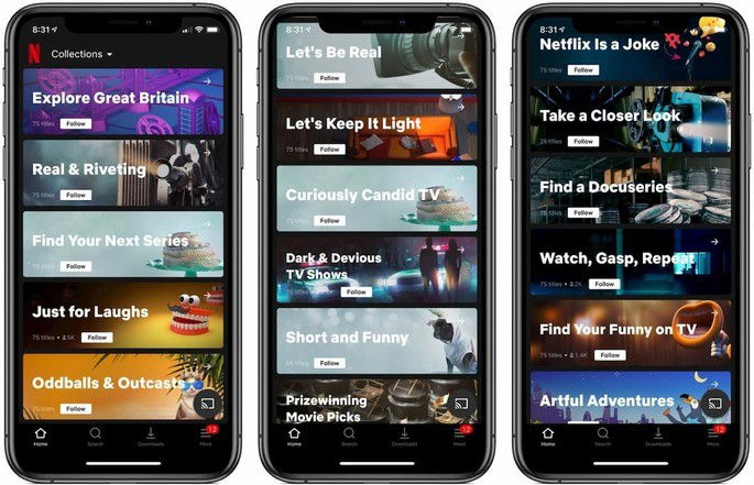 netflix coleções