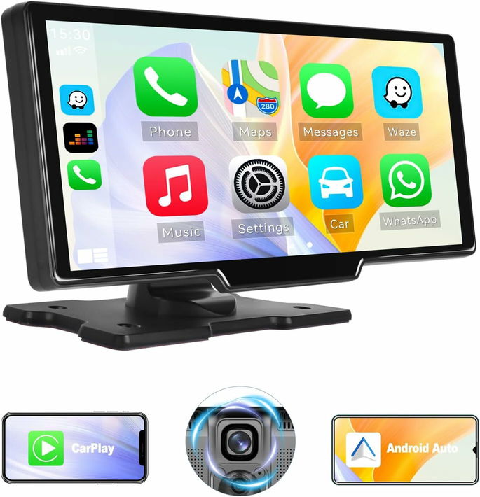 Ecrã de carros com CarPlay/Android Auto