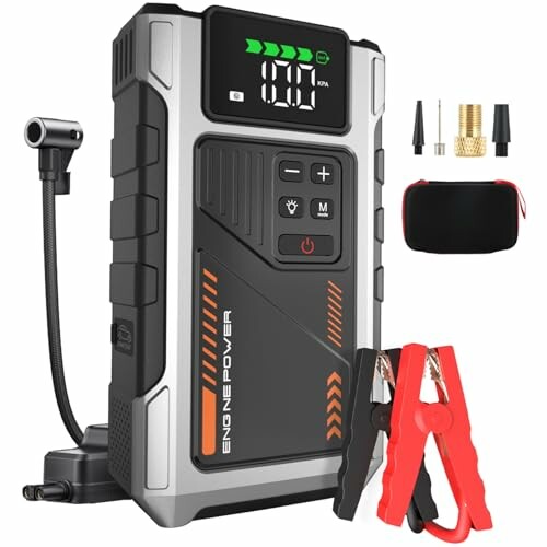 Eigotrav PD-JA2 Arrancador de bateria 6000 A com compressor 150 PSI