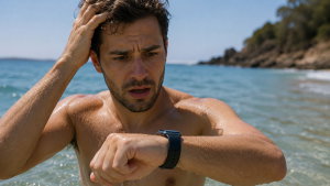 Entrar no mar com o smartwatch pode não ser uma boa ideia. Eis o porquê