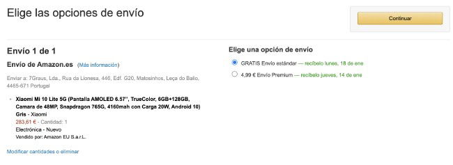 Envios Amazon Portugal