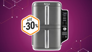Esta airfryer Ninja cozinha 2 refeições ao mesmo tempo e está com desconto 30%
