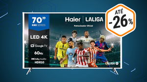 A smart TV Haier 4K de 70" está ao preço de cair o queixo na Amazon!