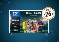 A smart TV Haier 4K de 70" está ao preço de cair o queixo na Amazon!