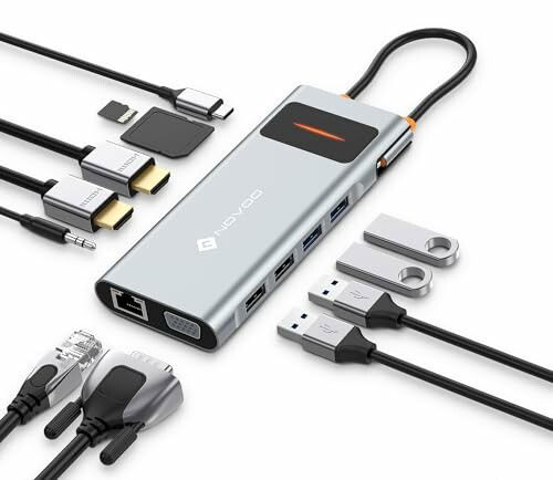 Estação de acoplamento USB C 12 em 1