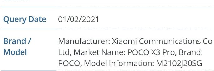 POCO X3 Pro certificado pela FCC
