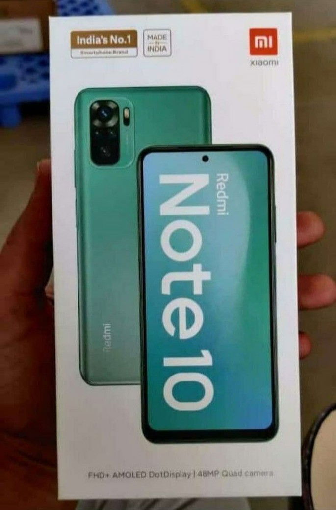 A alegada caixa do Redmi Note 10