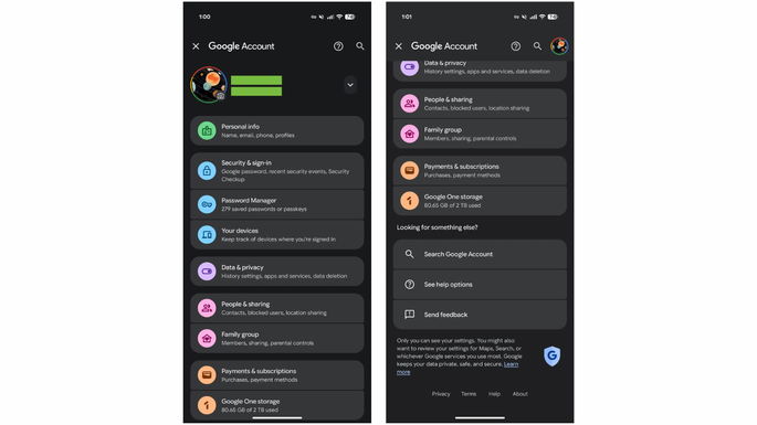 Novo design Google