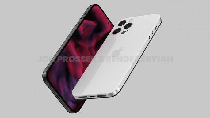 Alegado design do iPhone 14. Crédito: Jon Prosser