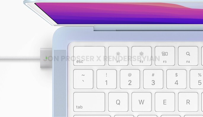 Renderizações não oficiais dos MacBook Air de 2022. Crédito: Jon Prosser / Renders by Ian