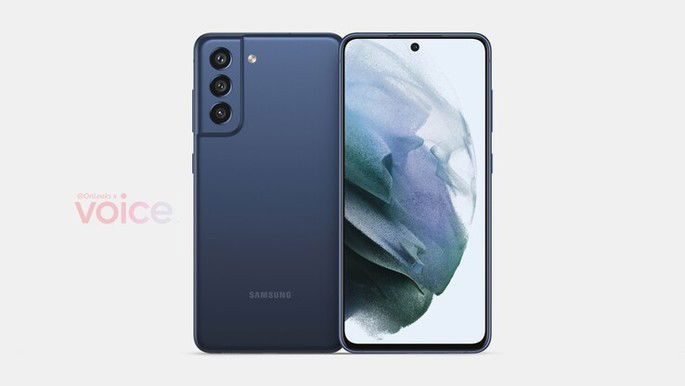 Render do Samsung Galaxy S21 FE. Crédito: @OnLeaks