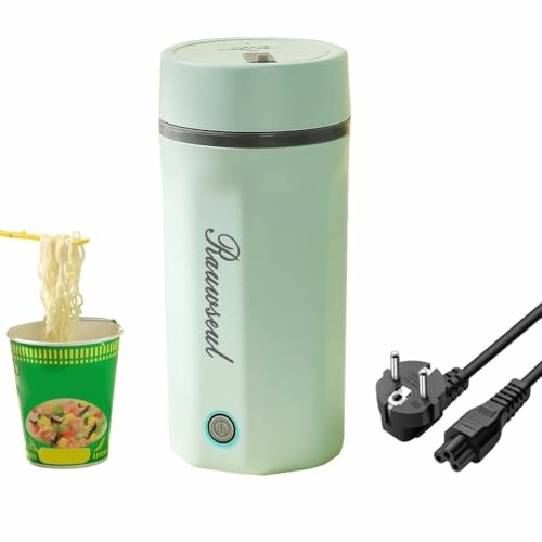 Fervedor Elétrico de Viagem 500 ml, Aço Inoxidável 304, 300 W, Verde