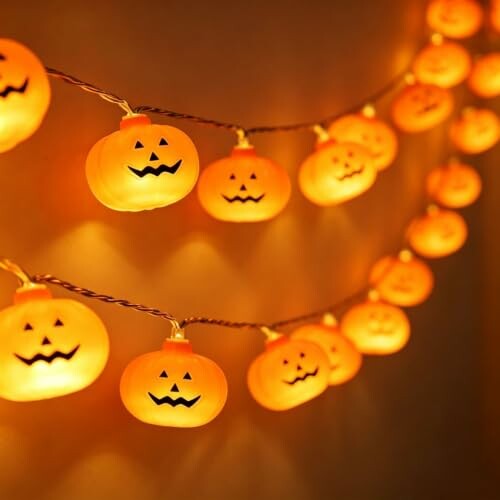 FGHB Z001 Cadeia de luzes de ab&oacute;bora de Halloween, 3 m, 20 LED