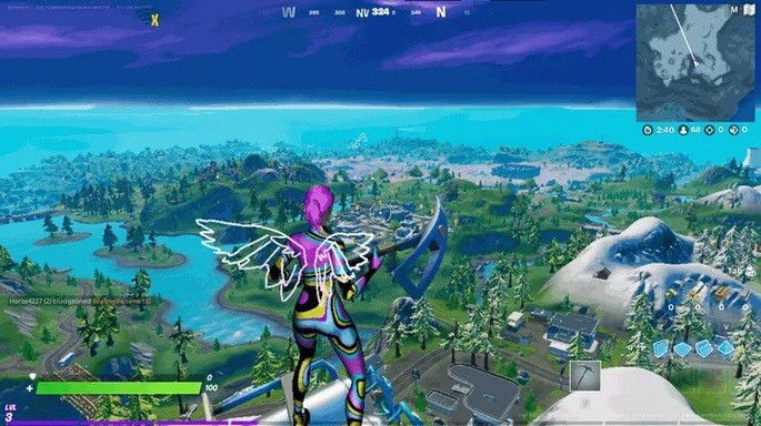 Fortnite a 720p, sem texturas de alta resolução (crédito de imagem: Epic Games)