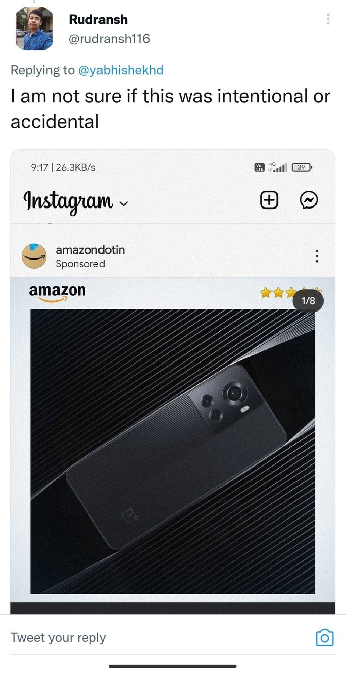 O alegado design do OnePlus 10R