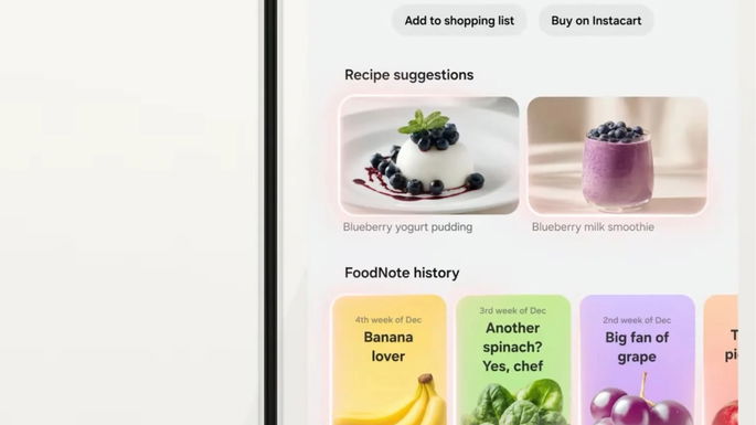 Com IA Gemini, os novos frigor&iacute;ficos Samsung reconhecem todos os alimentos e te ajudam a cozinhar