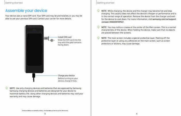 samsung galaxy fold manual de instruções