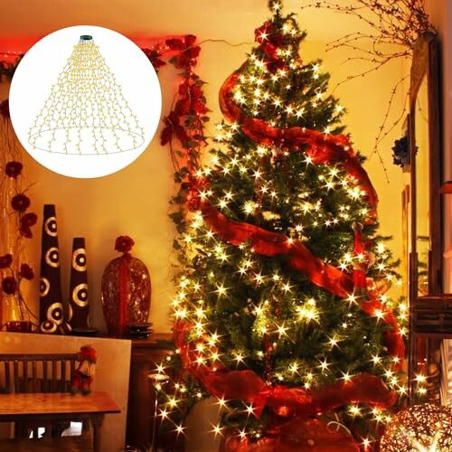 GARITE Luces Árvore de Natal 2m 400 LEDs