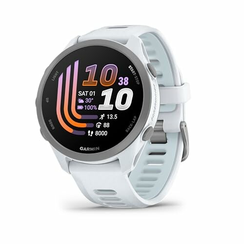 Garmin Forerunner 170, rel&oacute;gio GPS com ecr&atilde; t&aacute;til AMOLED, branco