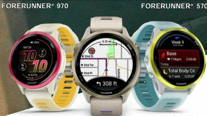 Garmin Forerunner 970 e Forerunner 570