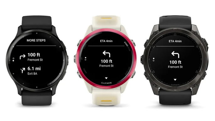 Relógios Garmin com direções Google Maps