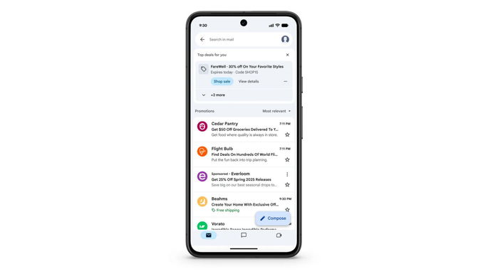 Nova tab Gmail 3