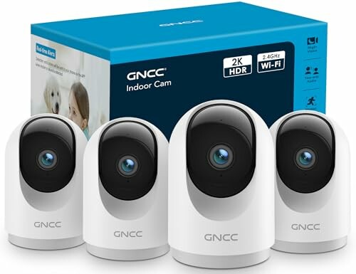 GNCC 2K 3MP Câmara Vigilância WiFi Interior Pack 4