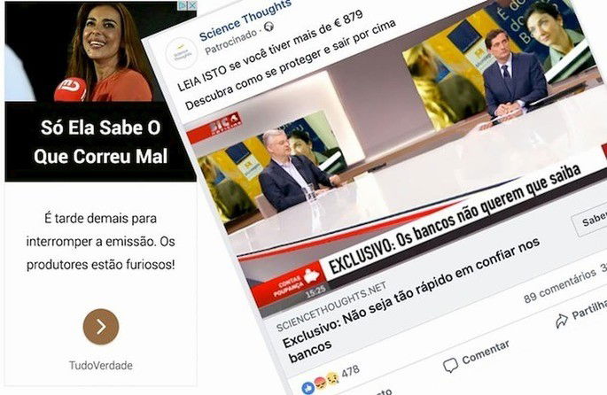 Exemplo de notícias falsas