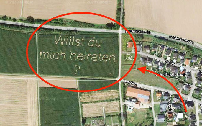 Google Maps pedido de casamento
