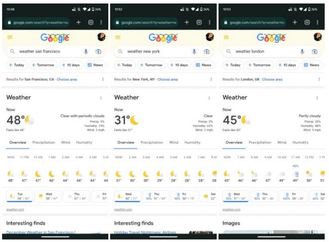 Google Meteorologia