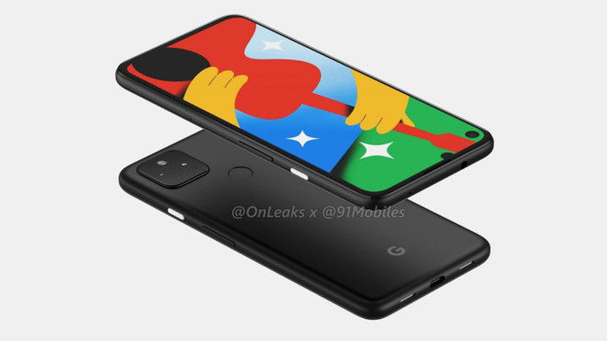 Render do Google Pixel 4a 5G