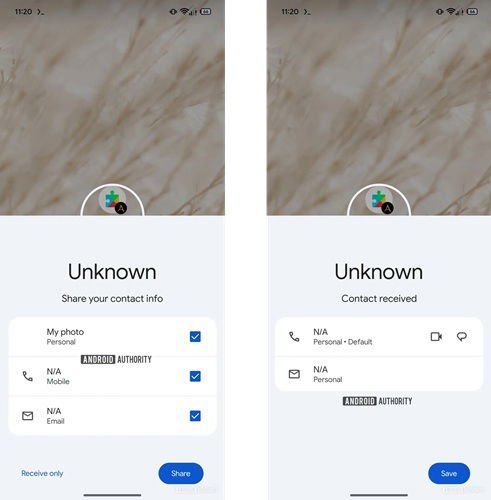 Android Contact Exchange