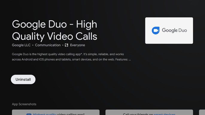 Google Duo Android TV