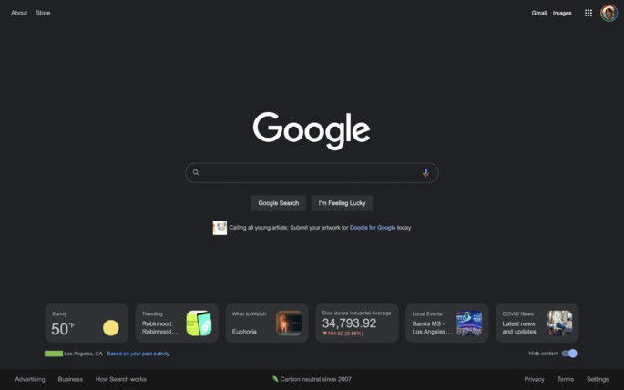 Widgets página pesquisa Google
