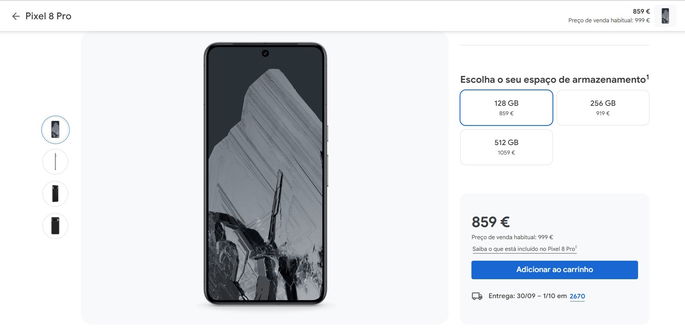 Pixel 8 Pro com 20% de desconto na Google Store Portugal