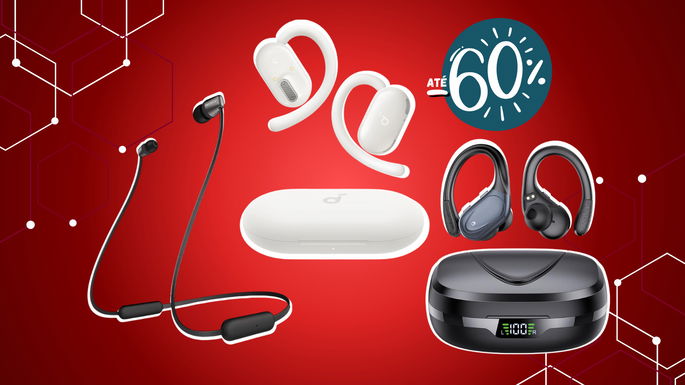Auriculares para desporto com desconto até 60%