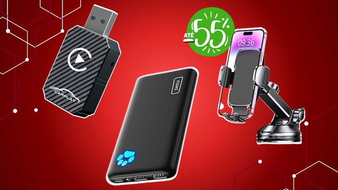 gadgets para carro com desconto até 55%