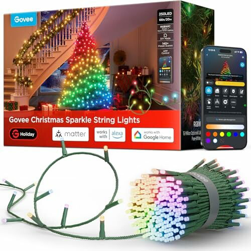 Govee Christmas Sparkle String Lights 20M
