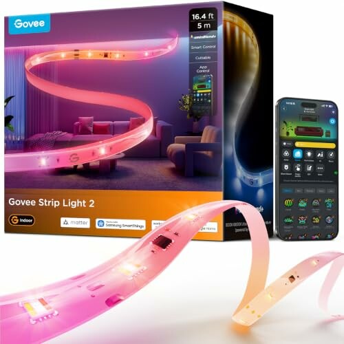 Govee H1A43201UK Fita LED inteligente RGBWWIC Wi-Fi com LuminBlend+