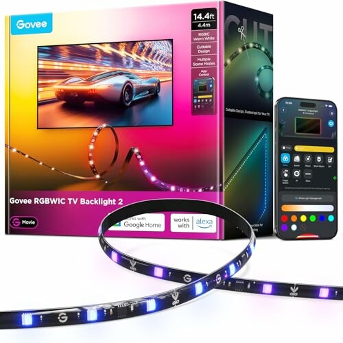 Govee Luz LED TV 4,4 m RGBWIC