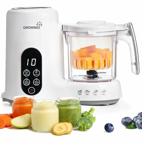 Grownsy Robô de Cozinha para Bebé com Cesto de Vapor
