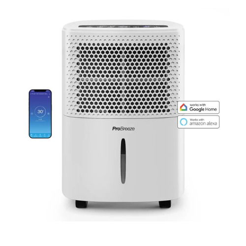 Desumidificador de 12 L com Humidistato Integrado e Controlo por App Inteligente Pro Breeze