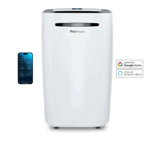 Desumidificador de 20 L com Extra&ccedil;&atilde;o M&aacute;xima, Modo de Lavandaria e Controlo por App Inteligente Pro Breeze