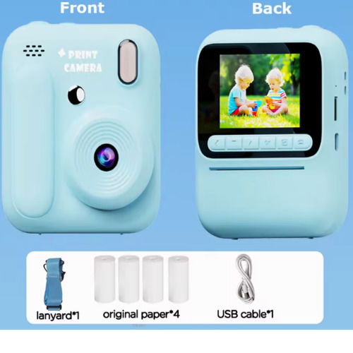C&acirc;mera de impress&atilde;o colorida crian&ccedil;as c&acirc;mera instant&acirc;nea 32gb 1080p