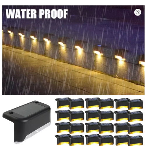 Branco quente led solar passo l&acirc;mpada caminho escada ao ar livre luzes