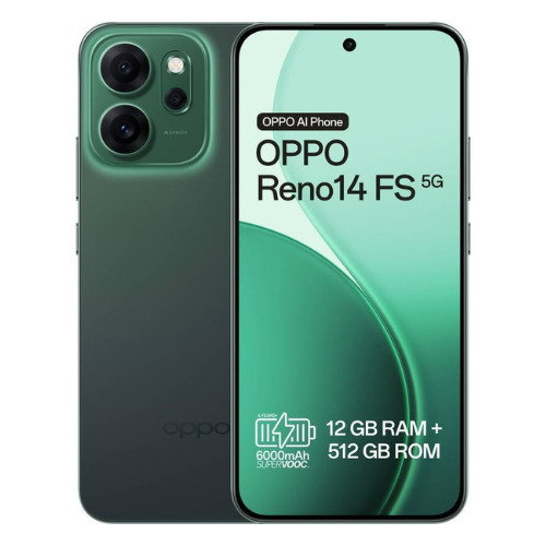 Smartphone OPPO Reno 14 FS (6.57'' - 12 GB - 512 GB - Verde Luminoso)