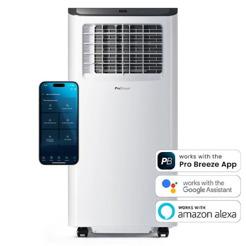 Ar Condicionado Port&aacute;til PRO BREEZE 9000 Btu Wi Fi 4 Em 1 Alexa