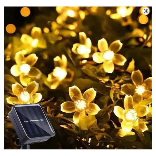 1pc 5/7/12/22m corda solar sakura luzes