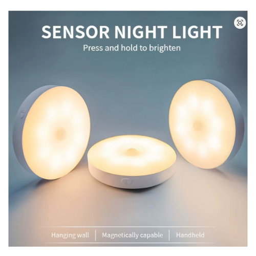 3pcs luzes noturnas com sensor de movimento em branco quente/branco frio